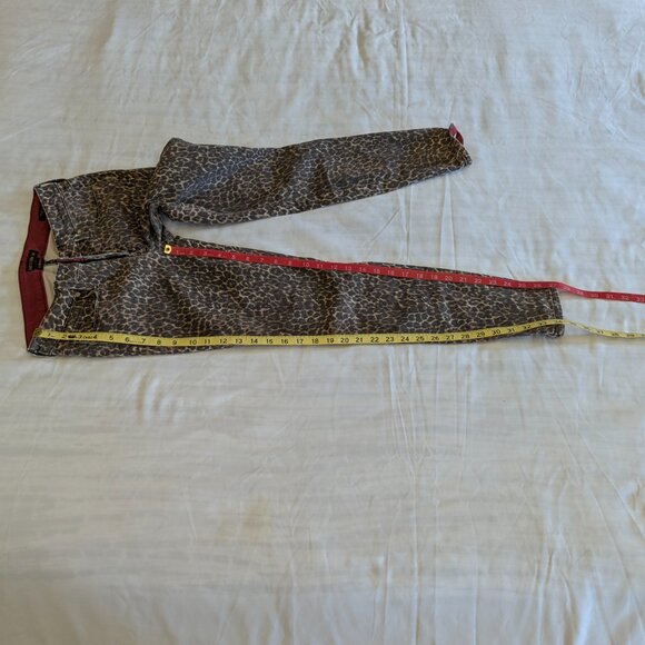 Genetic Denim The Karlie Size 26 Cropped Leopard Print Skinny Jeans - Picture 8 of 16